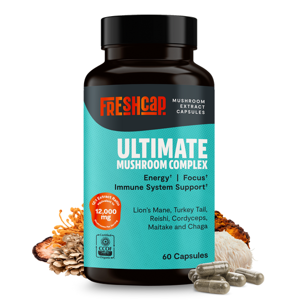 Organic Mushroom Complex Supplement Capsules — FreshCap Mushrooms — BioVelocity